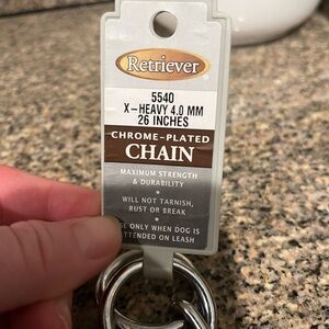 New Chrome-Plated Dog Chain Collar